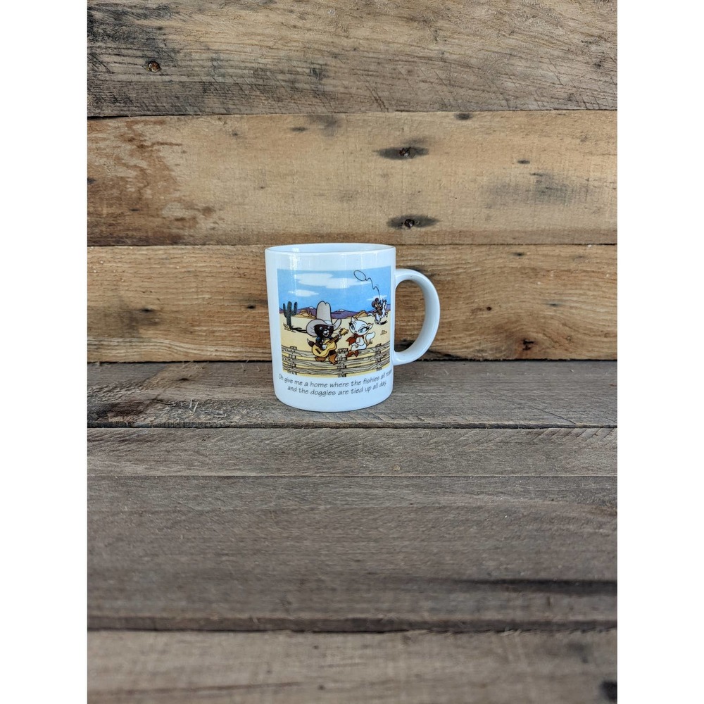 Vintage EMC Cowboy Cat 10 oz Mug